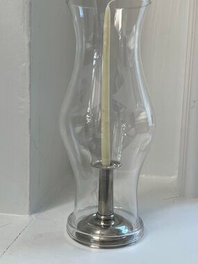 CW-8 Williamsburg 9" Clear Hurricane Glass Globe Chimney Candle Shade (#1)